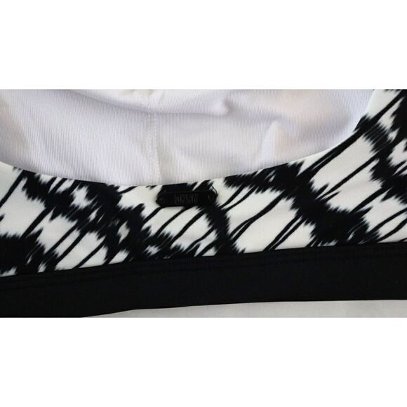 DKNY DI2TP462 Women's Sz XS Black/White Printed Square-Neck Bikini Top $68 - Picture 3 of 6